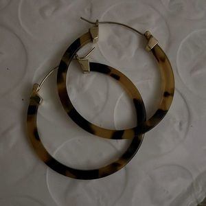 Large tortoise shell resin hoops.  Express.